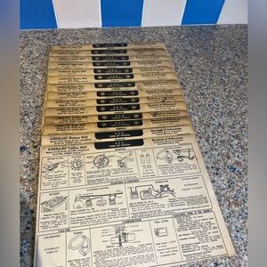 Original Cadillac Dealership Mechanic Service Cards. Years/models  1935-1942